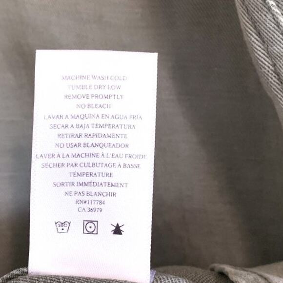 Rails Karlie Long Sleeve Utility Button Down Collared Shirt Dress Olive Green XS - Picture 11 of 11